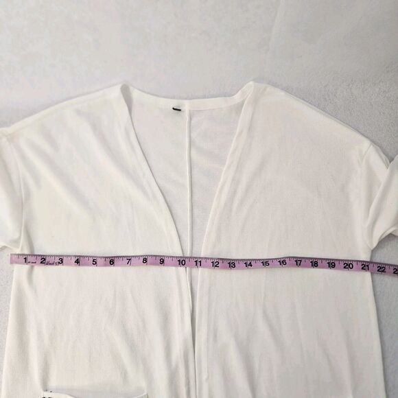 Sweater Cardigan Fringe Western Trim Sz M Boho Pockets Ethnic Batik - Picture 5 of 7